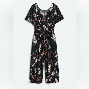 Kaileigh Floral Black Jumpsuit